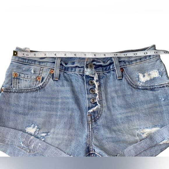 Levi's Light Blue Jean Shorts - Picture 8 of 13